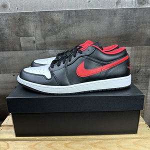 Nike Air Jordan 1 Low White Toe Black Fire Red 553558-063‎ Men's Shoes